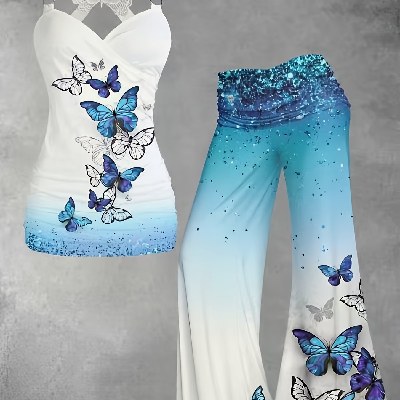 Image of Targeted Development Of Women's Wear Hot New Casual Cami Printed T-shirt And Pants Set