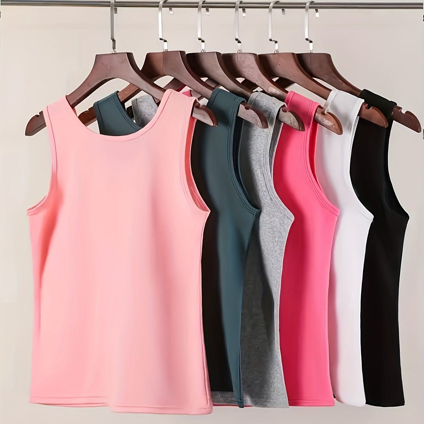 E-shop 6er-Pack stylische Damenwesten, vielseitige, bequeme Ärmellose Oberteile für Damen für Herbst und Winter, Damen-Dessous und Unterwäsche