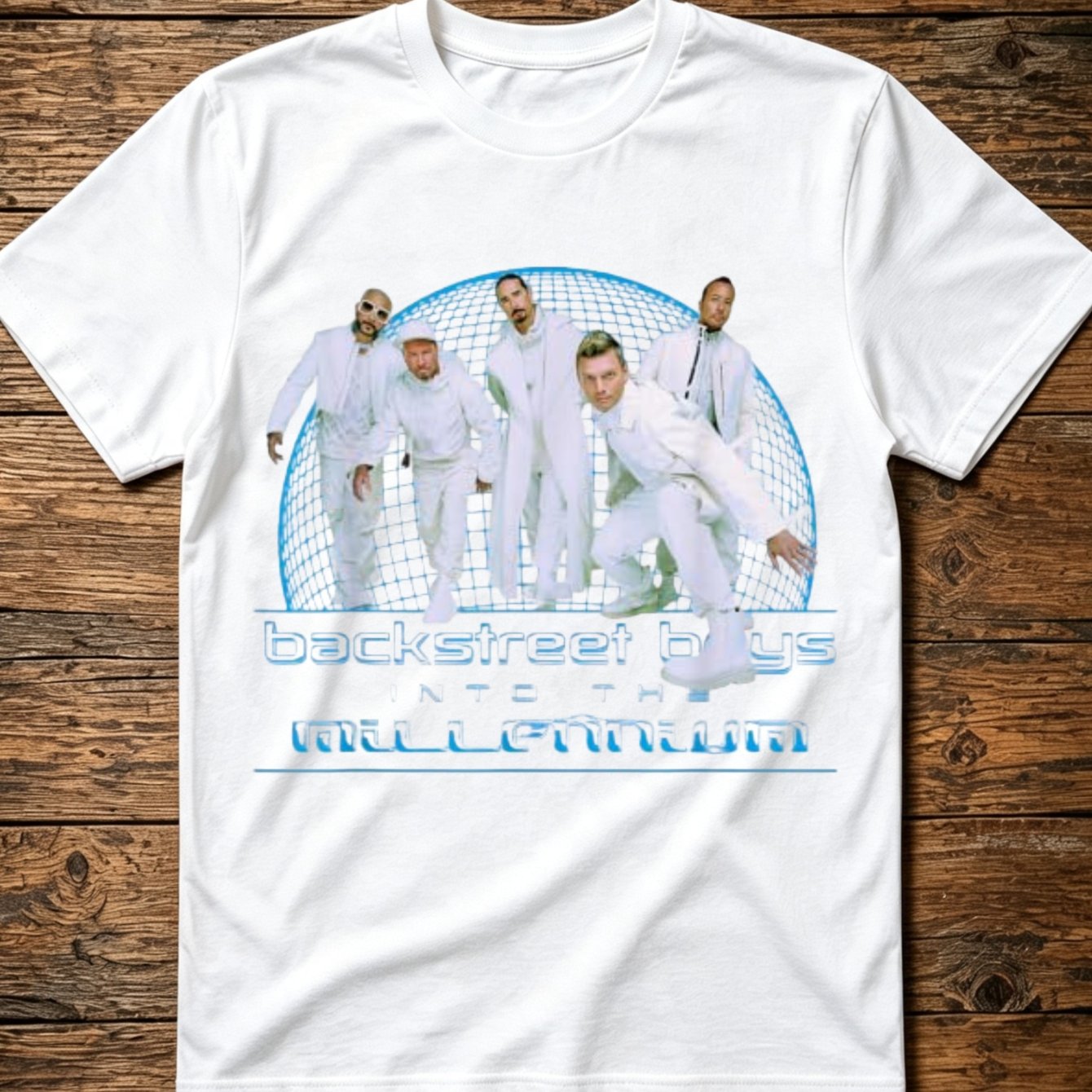 Unisex T-shirt With Group Photo Inside A And Pale Futuristic Album Text