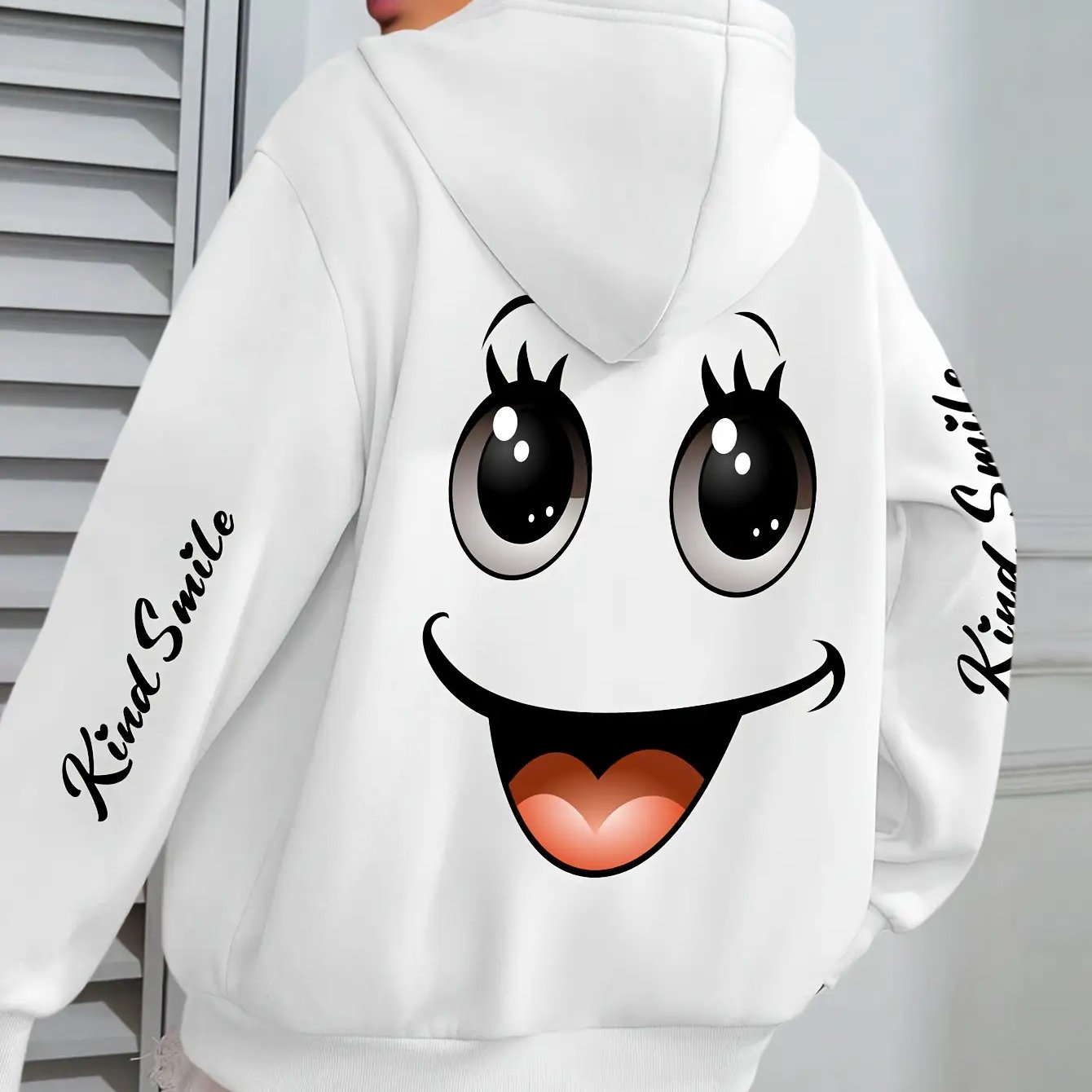 Image of Women's Extended- Pattern- Hooded Sweatshirt
