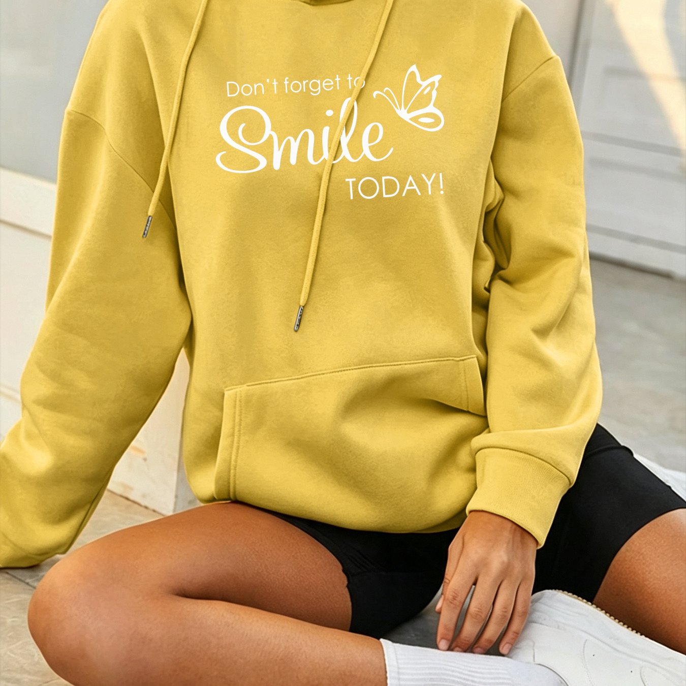 Autumn Winter Women Loose Hoodie Y2k Retro Graphic Print To Design Kangaroo Pocket Drawstring Hooded Long Sleeve Casual Pullover Top