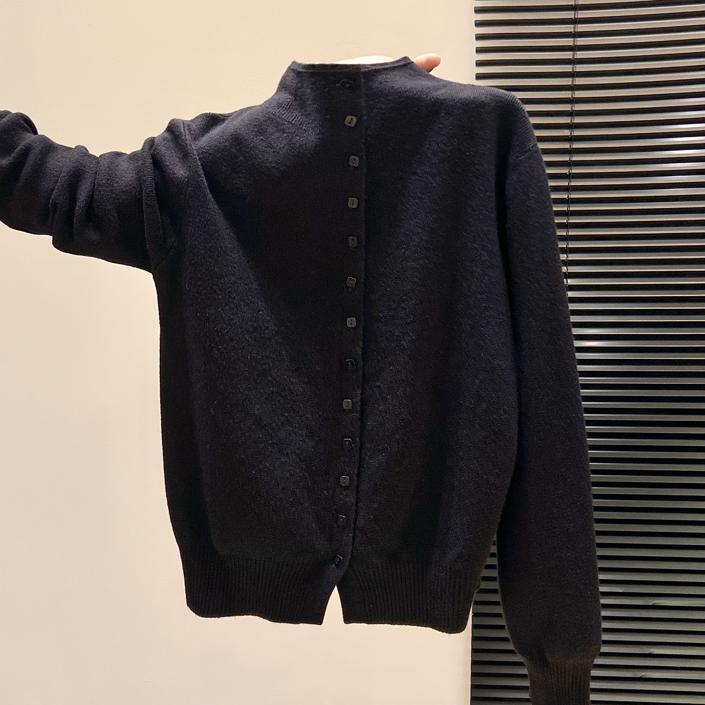 TEMU French Lazy Collar Cardigan Women's Autumn And Winter Thickened Loose Soft Sweater Single-breasted Jacket Top