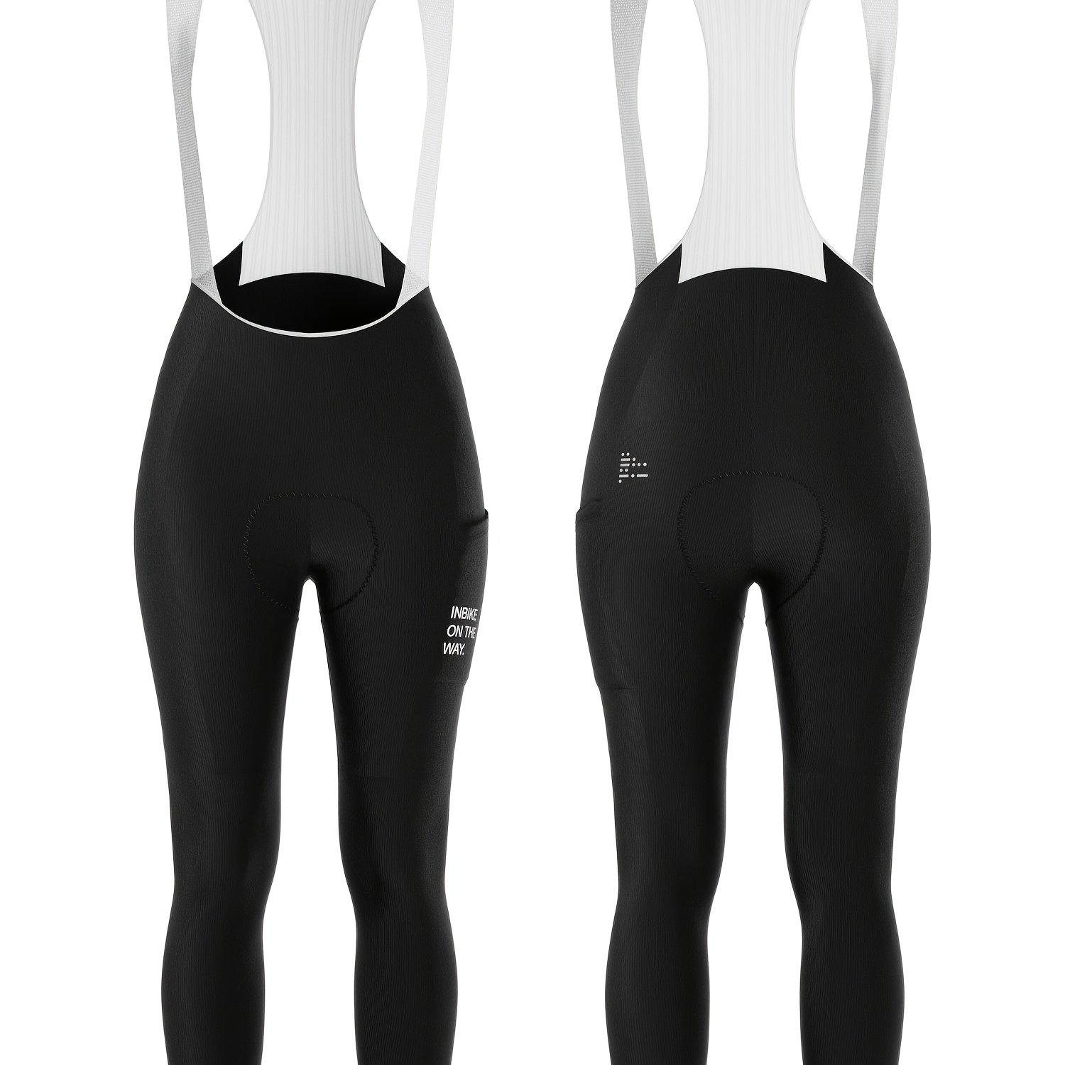 Image of Inbike Women's Cycling Bib Pants, Autumn And Winter Warm Bicycle Bib Trousers With 3d Padding And Pockets, Mtb Cycling Pants