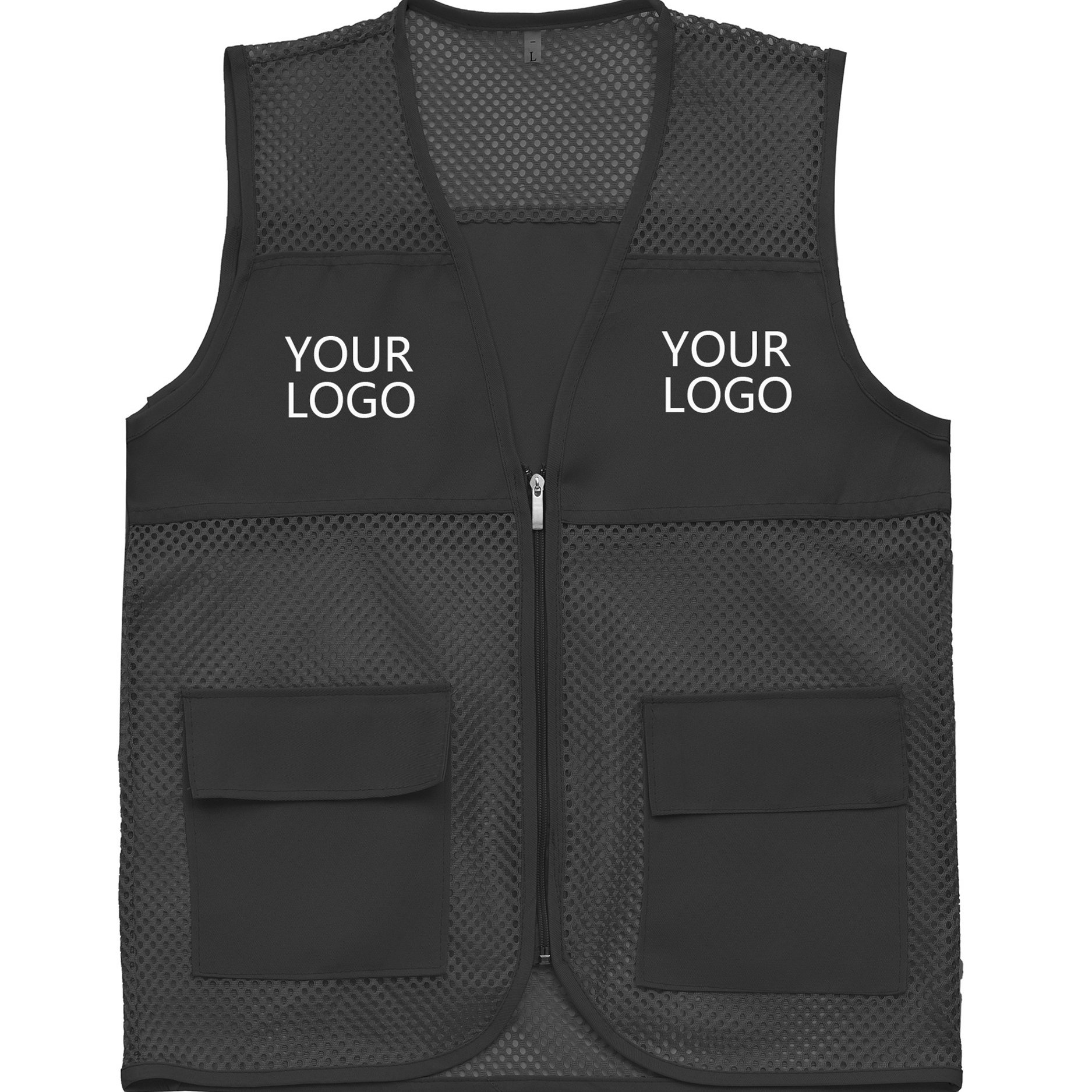 TEMU Gilet de travail personnalisé avec logo imprimé, gilet en pour bénévole avec imprimé pour événements d'entreprise, team building et promotionnel