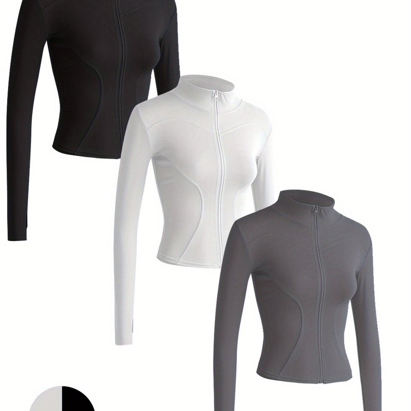 E-shop 3-teiliges Set Yoga Kleidung für Frühling und Herbst für Damen, Outdoor Lauf Fitness Kleidung, eng anliegende und schlanke Tops