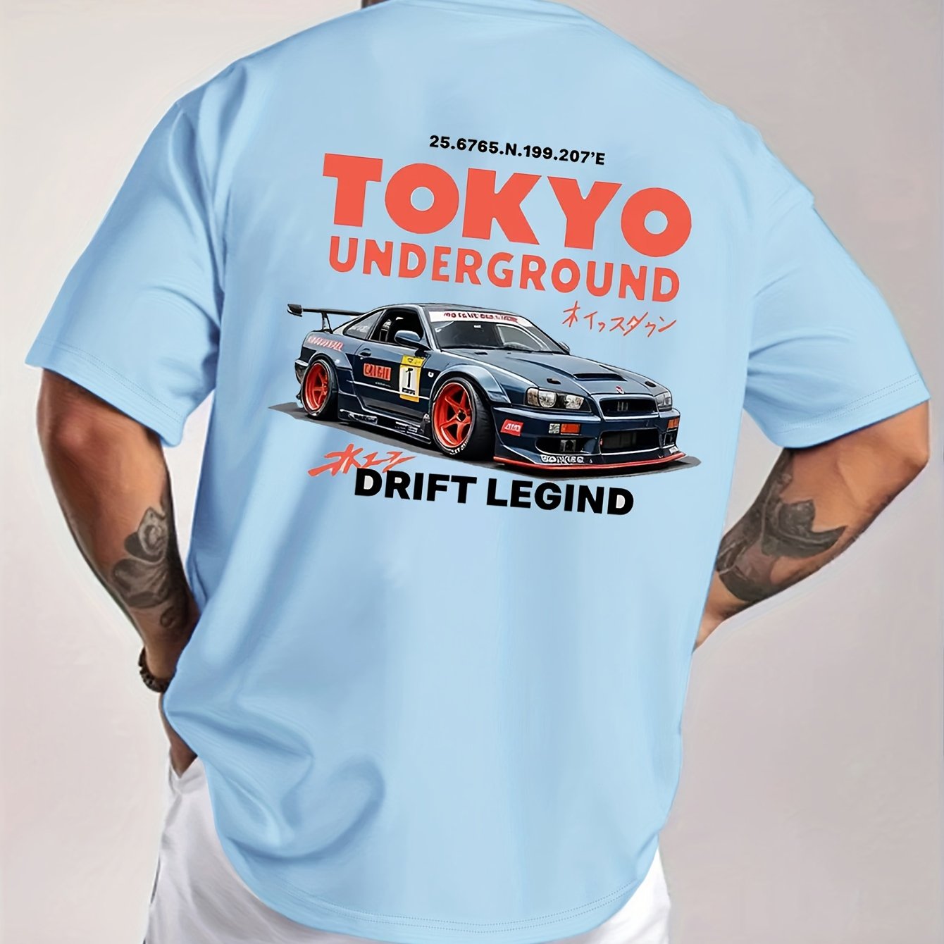 TEMU Men's Round Neck Letter Print Short Sleeve T-shirt, Suitable For Summer Casual Sports