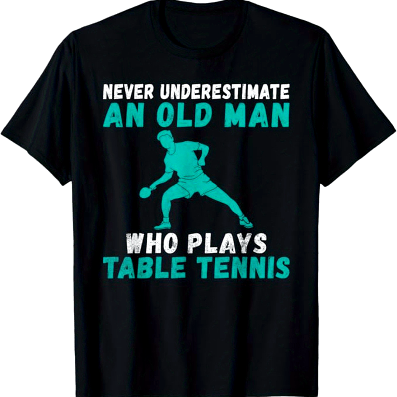 TEMU Men's T-shirt, Printed With A Table Tennis Pattern, Casual Short-sleeved Round-neck Shirt, Soft And Comfortable Top, Table Tennis Print Shirt