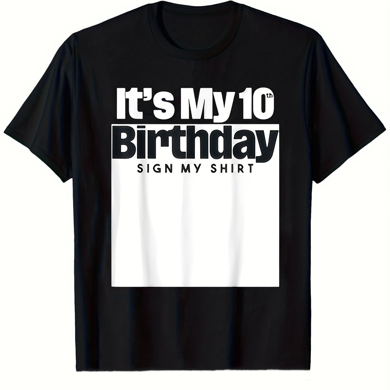 Image of My Birthday, Signed My Commemorative T-shirt For Boys And To 12 Years Old, For All Holidays.