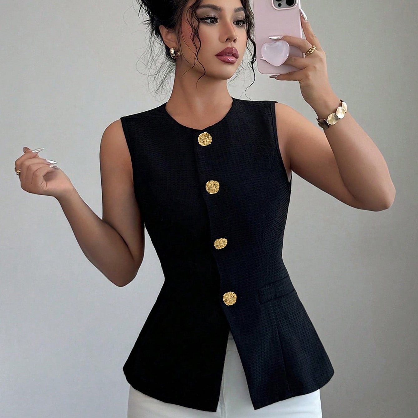 TEMU 2026 New Women's Stylish Commuting Elegant Vest Coat For Women
