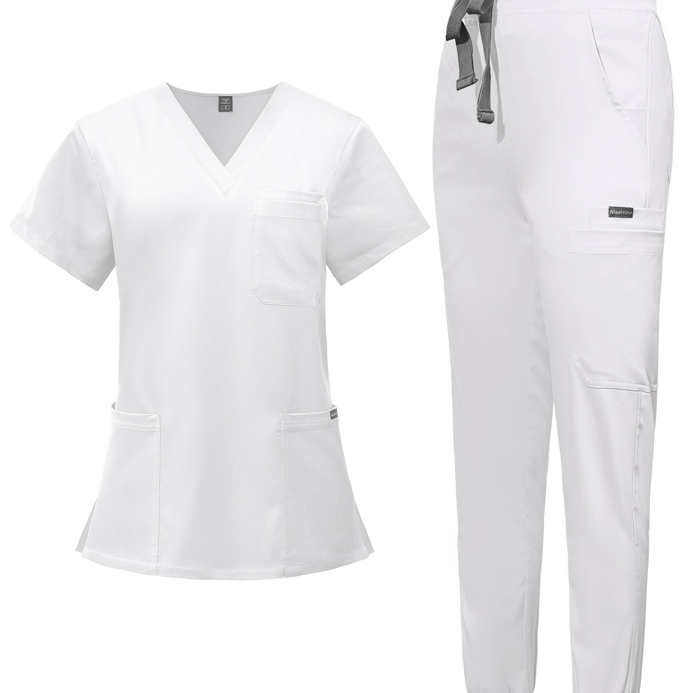 TEMU Hot Scrubs Workwear Washable Soft Fabric Nurse Hospital Uniforms Scrubs Top Pants Jogger Scrubs Sets