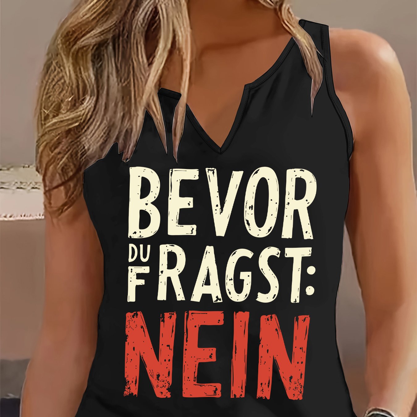 Graphic Print Tank Top, Sleeveless Casual Top For Summer & Spring, Women's Clothing