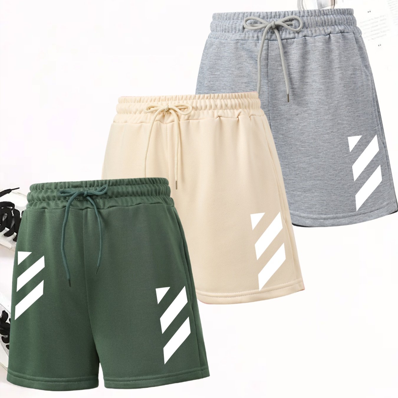 TEMU 3pcs Women's Summer Loose-fit Casual And Breathable Versatile Outer Wear Shorts