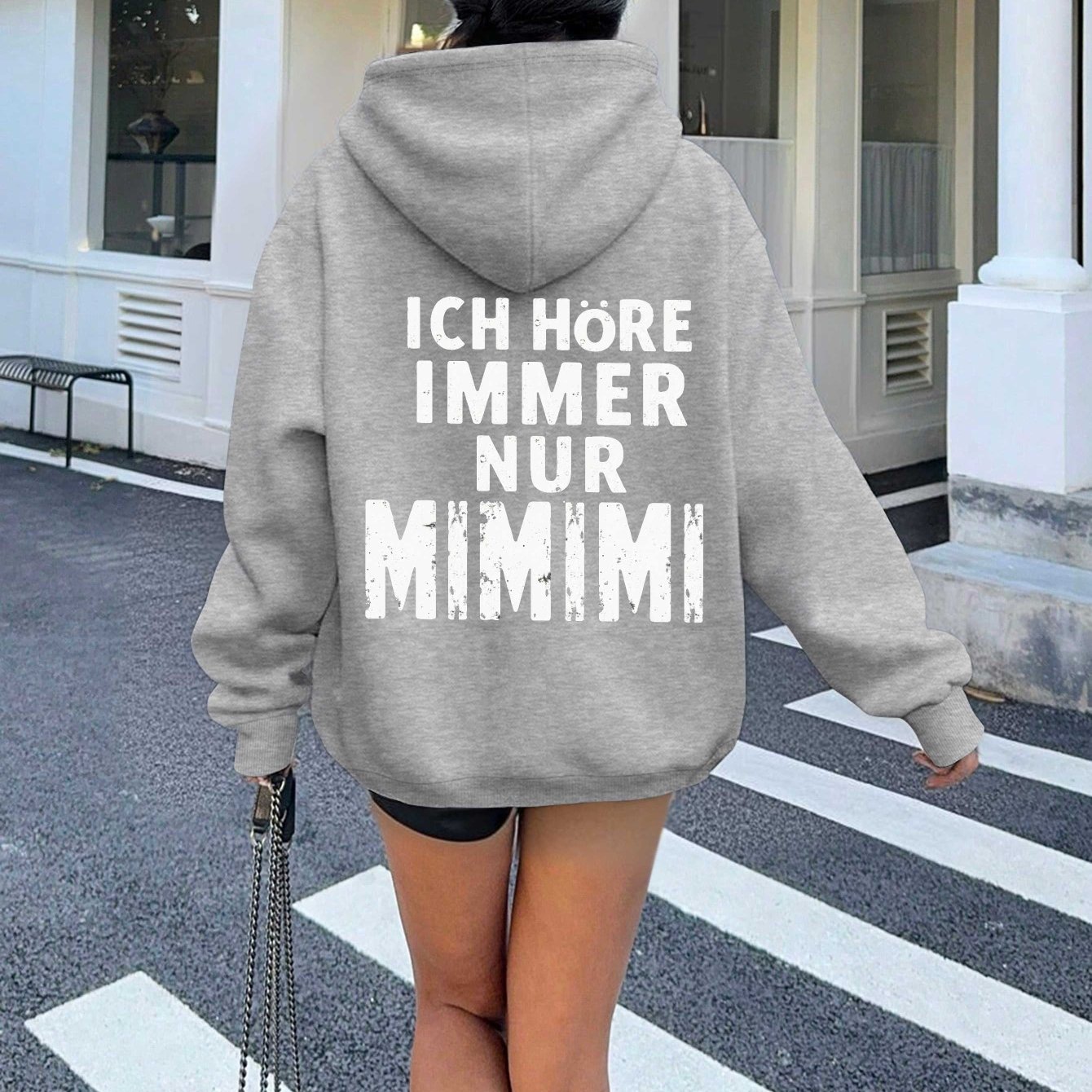 Image of A Design With Ich Hore Immer Nur Text Theme Fashion Hoodie Women's Hoodie High Quality Thick Sweatshirt Autumn Winter Streetwear Gift For