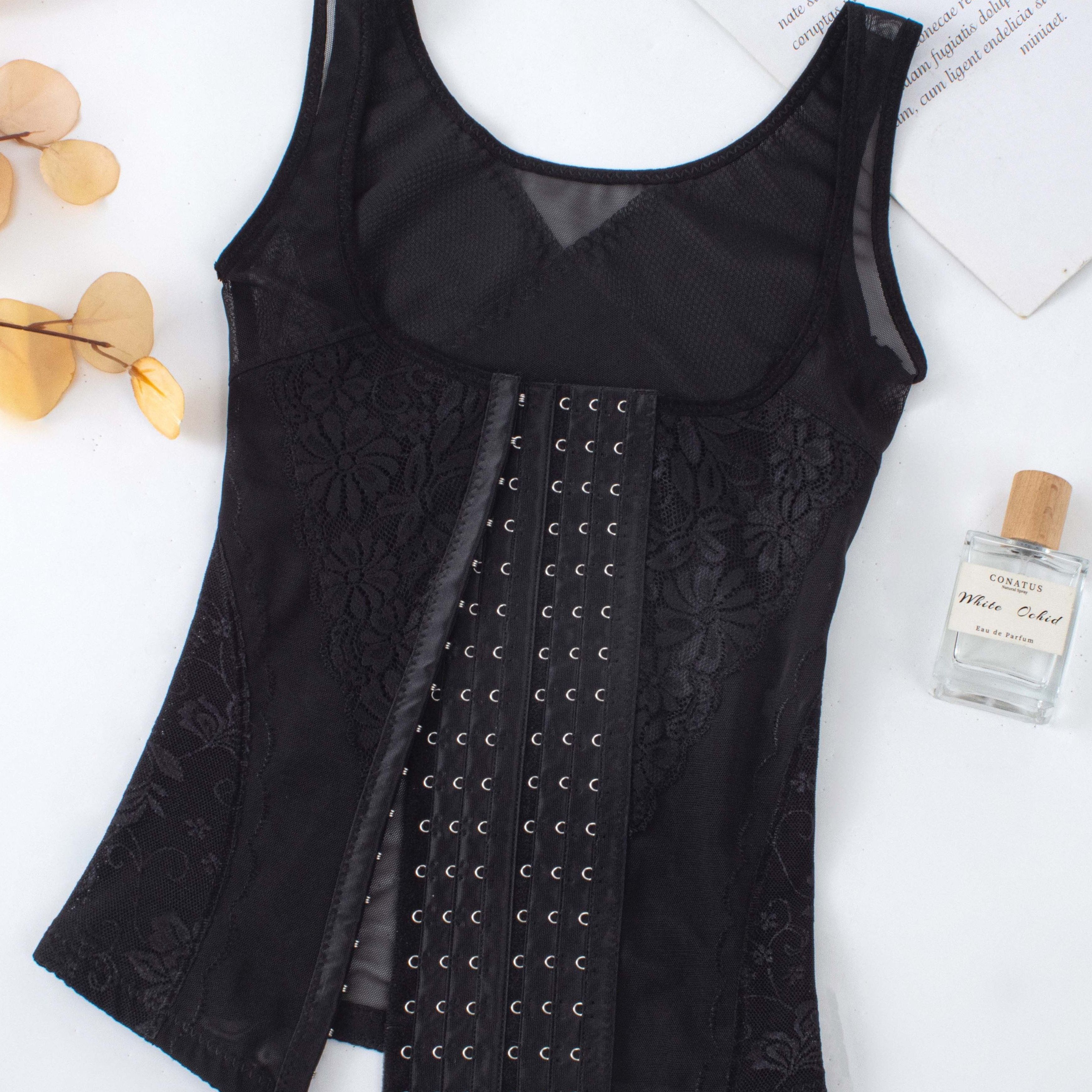 TEMU Six-row Button Tummy Control For Women, Waist Trainer Shapewear Vest, Postpartum Body Shaper For Waist And Stomach Support