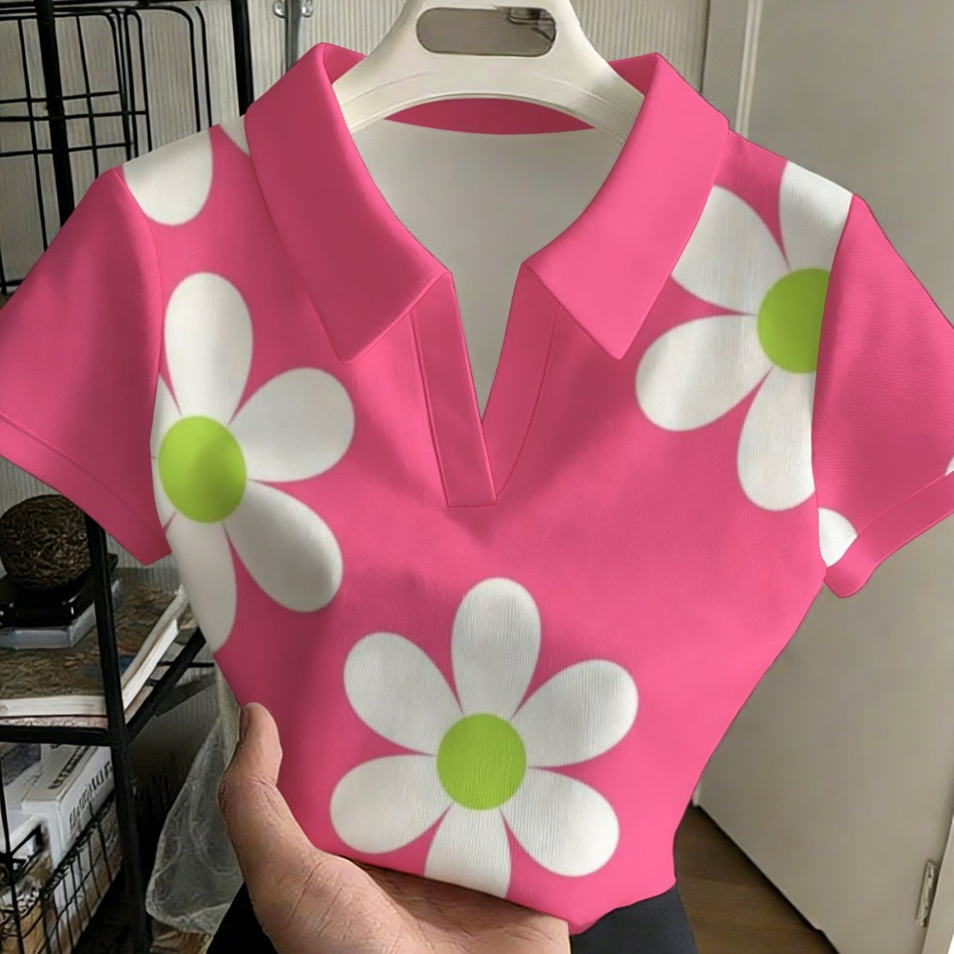 TEMU Women's Stylish And Versatile Buttonless Shirt, Fashionable Casual Top