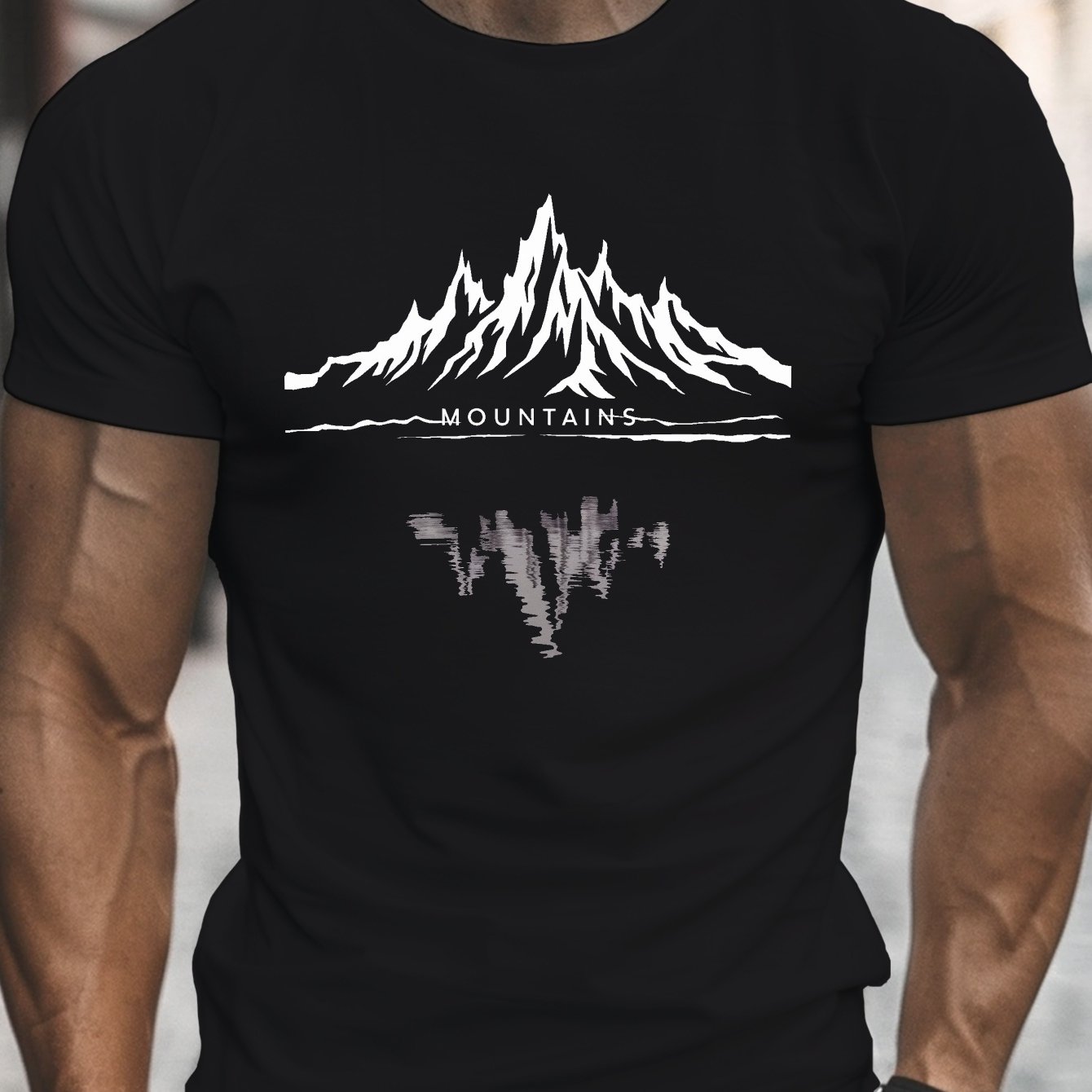 TEMU Illustration Of A Print On 's Round Neck Short Sleeve T-shirt, A Comfortable And Lightweight Casual Top For Summer