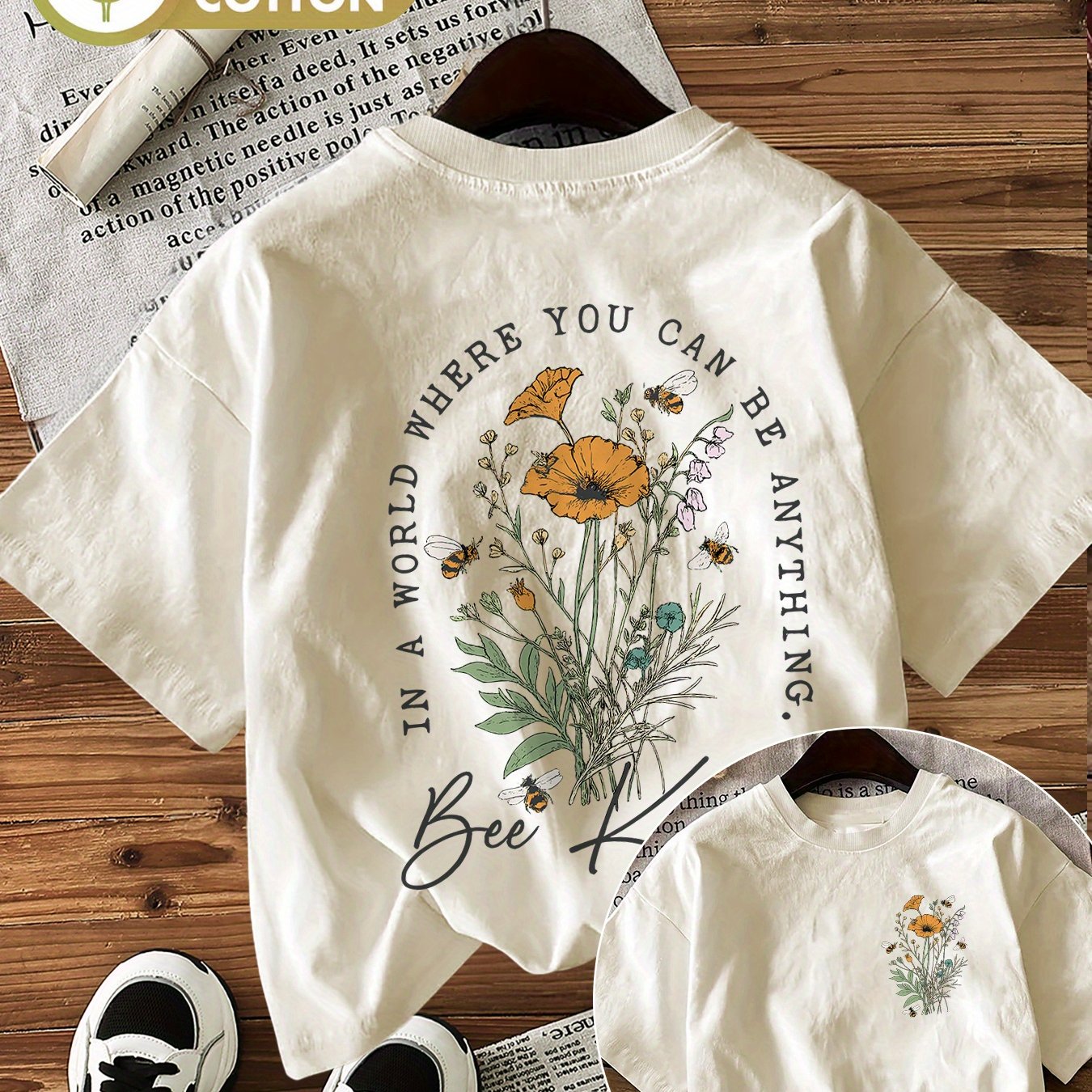 Graphic Print T-shirt, Short Sleeve Crew Neck Casual Top For Summer And Spring, Women's Clothing