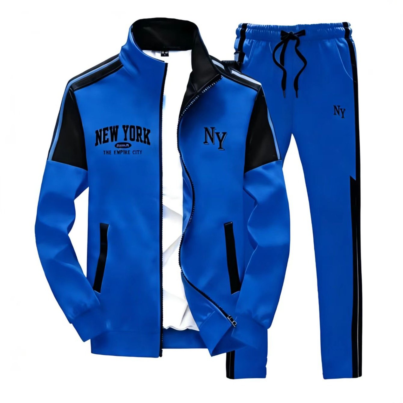 New 2026 2pcs Set. This Stylish Men's Tracksuit-comprising A Jacket And A Pair Of Joggers-makes For An Holiday Gift, Perfect For Outdoor Activities. An For Valentine's Day Gifting.