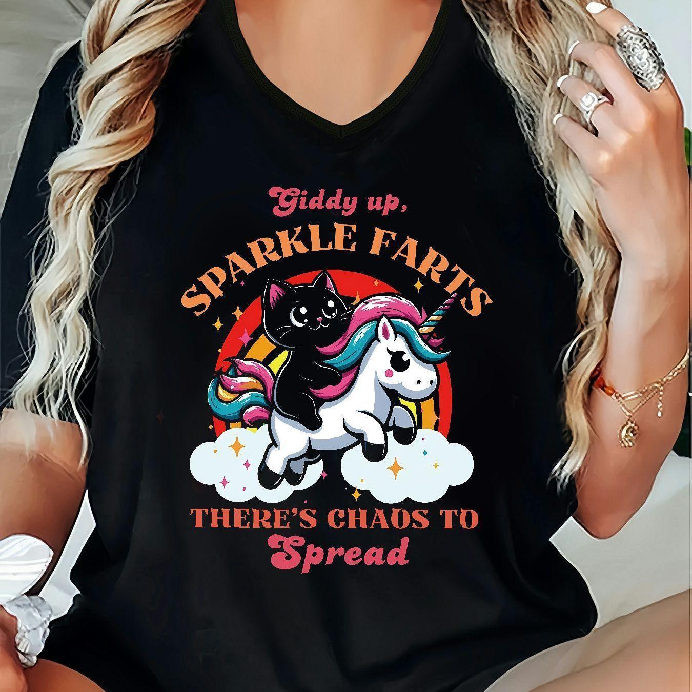 TEMU Plus Size, Womens Plus Size Tops V-neck Short Sleeve T Shirt Letter Printed B Wd20250304006 For Women In Summer - Oversized Loose Fit A .