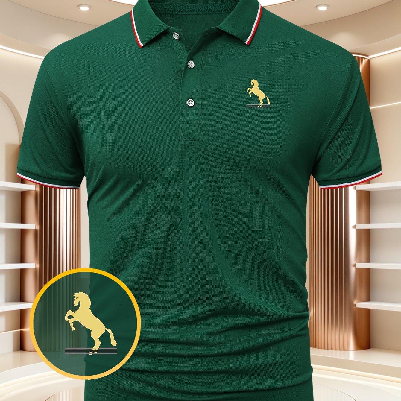 TEMU F1026-Yangma-Polo de Manga Corta para Hombre de Talla Grande, Golf al , Equitación, Polo, Senderismo, Pesca, Camping, Playa, Todas las