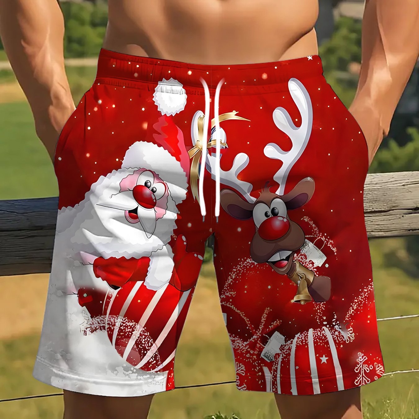 TEMU Trendy Oversized Men's Shorts Or Relaxed Beachwear, Plus Size