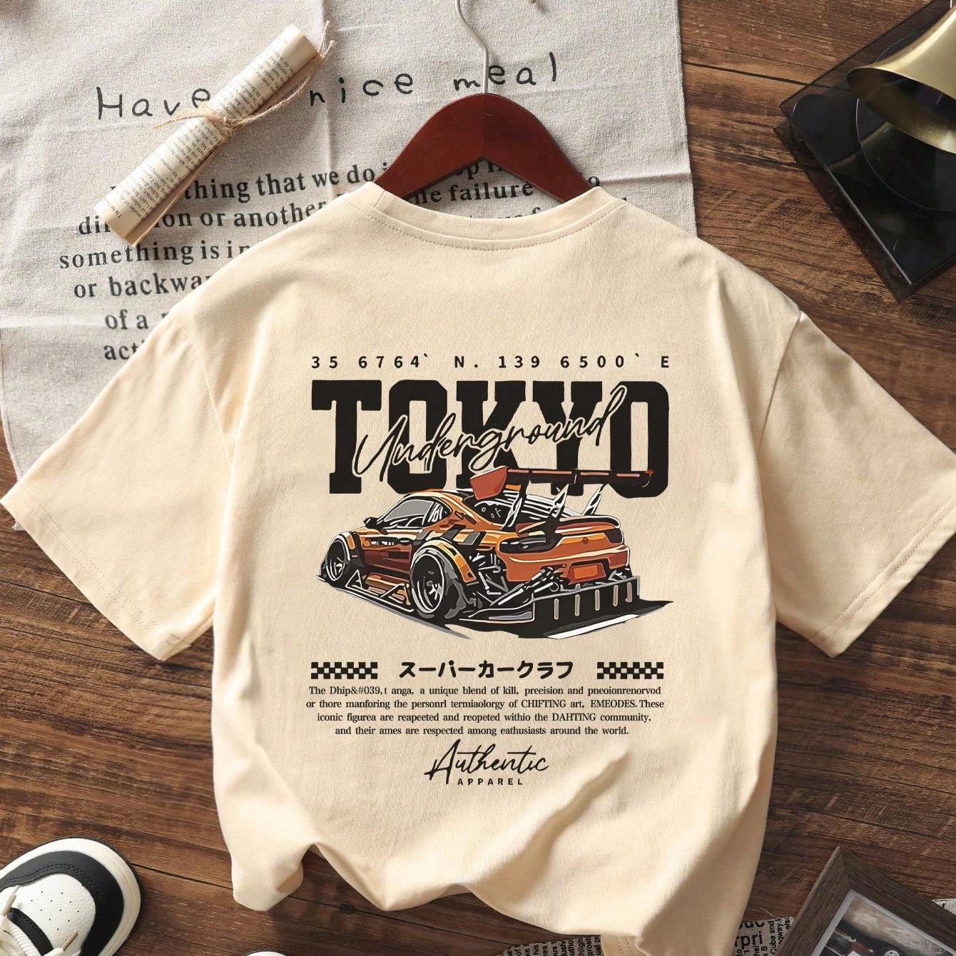 E-shop Vielseitiges bedrucktes Kurzarmshirt mit Rundhalsausschnitt im europäischen amerikanischen Stil