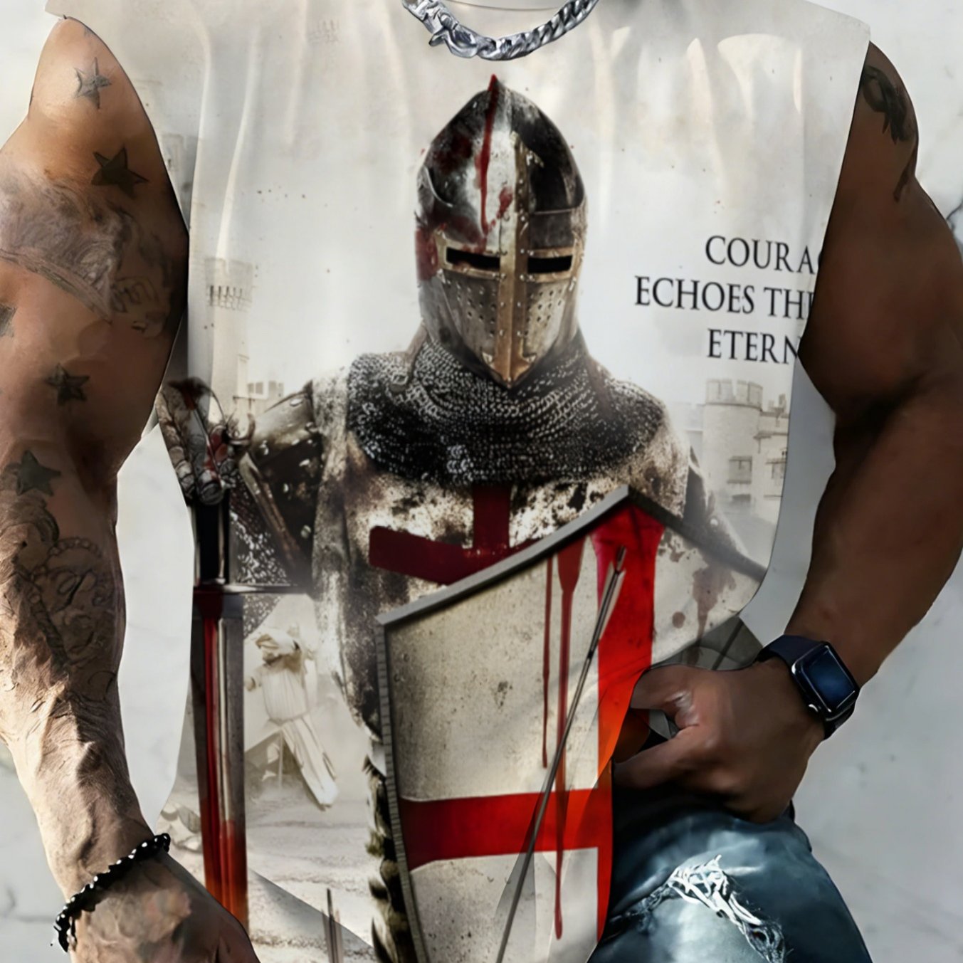 TEMU Men's Casual Top, Plus Size