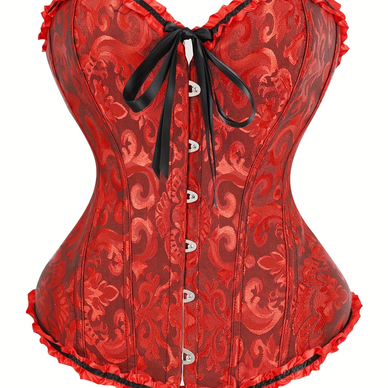 TEMU 819 Black Red Court Shapewear