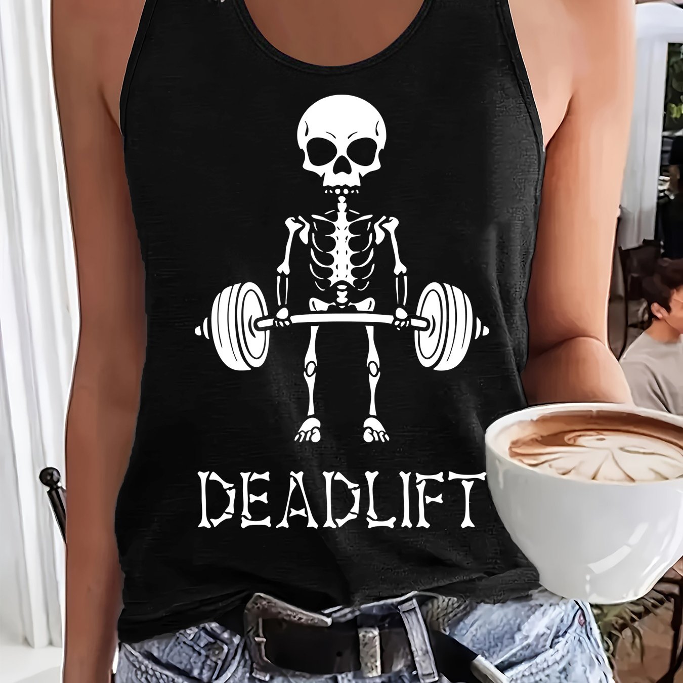 TEMU Graphic Print Tank Top, Sleeveless Casual Top For Summer And Spring, Women's Clothing