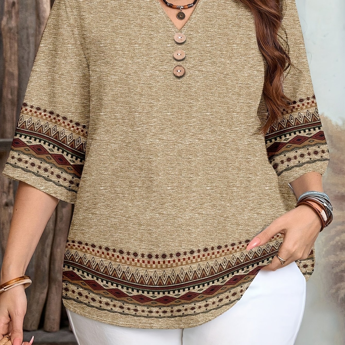 TEMU Plus Size, Plus Size Women's Elegant Blouse - Short Sleeve Lightweight Breathable Polyester Shirt, Casual & Dressy Tops, Smooth Texture Wearable