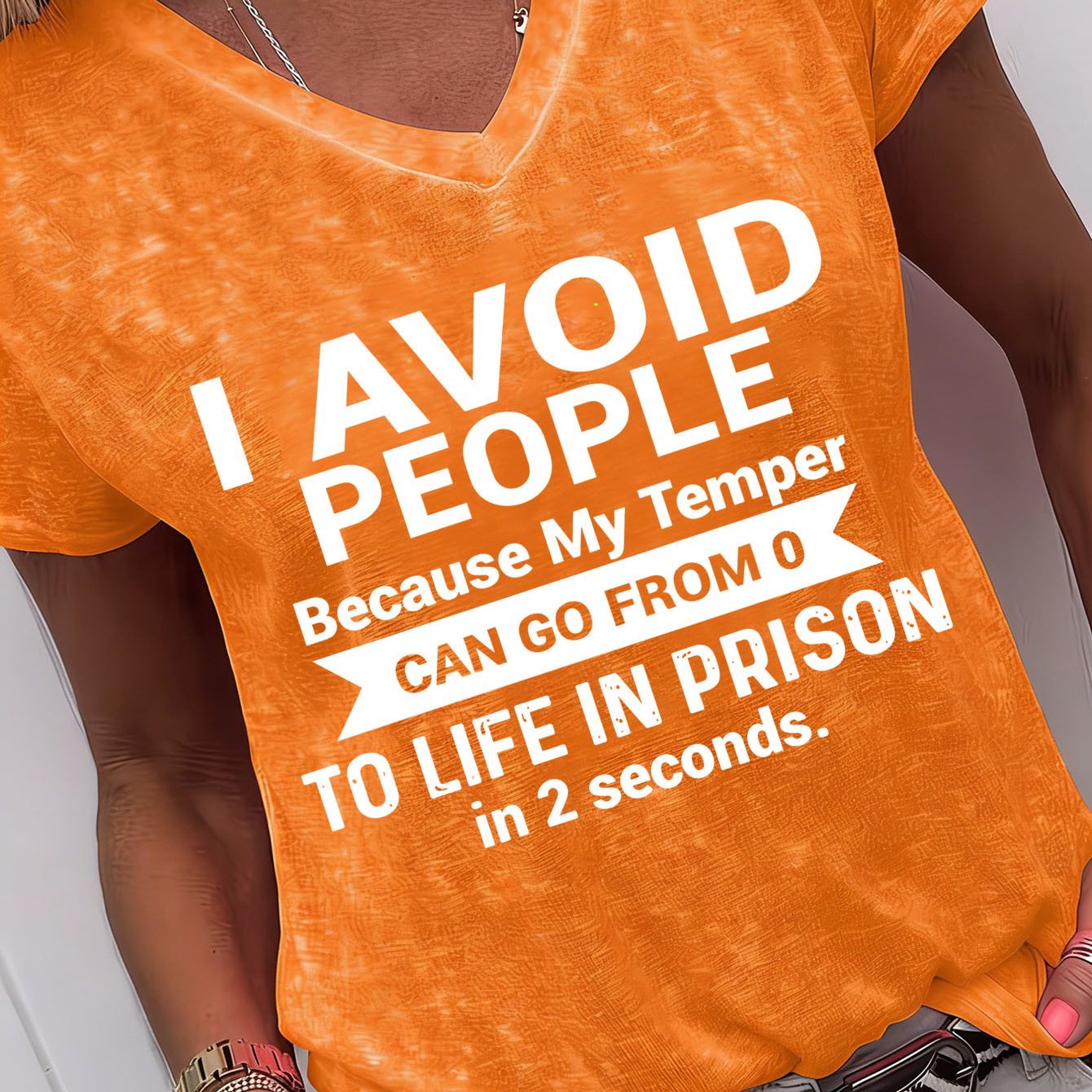 TEMU Humorous And Unique Printed Short-sleeve Shirt(v-neck), A Casual And Versatile Women's Short-sleeve Shirt(v-neck) Is A Must-have For Spring And