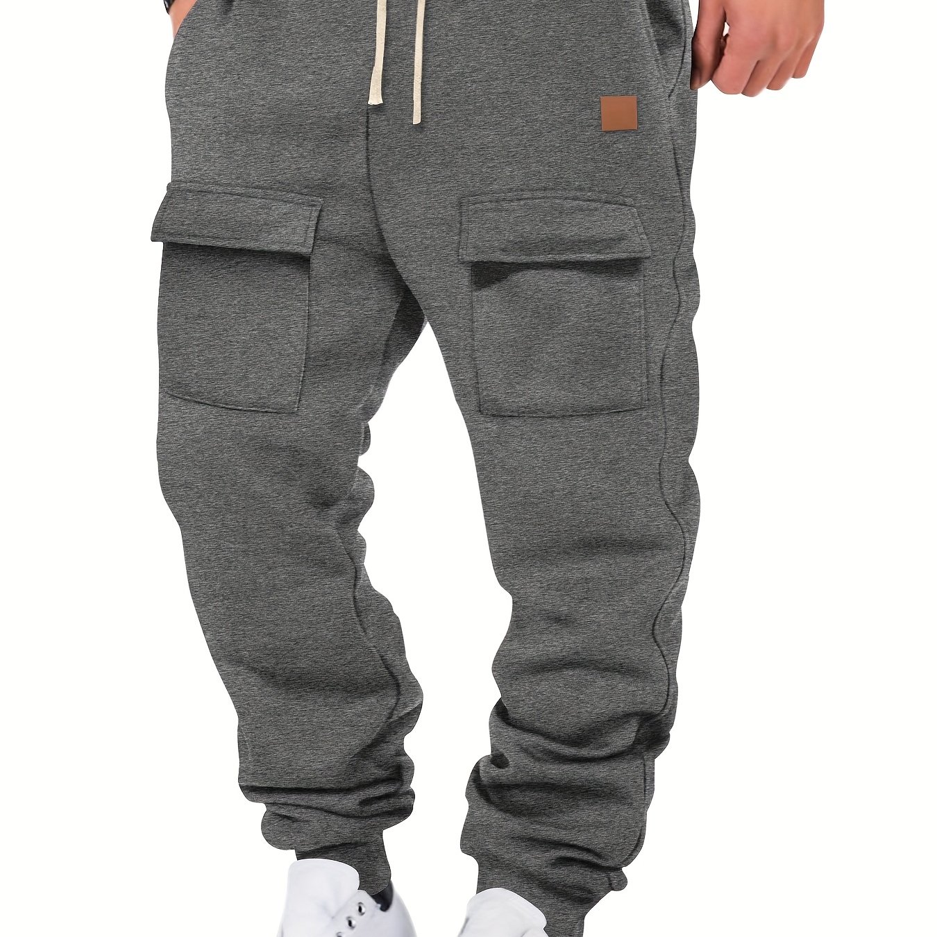TEMU Autumn/winter Men's Trendy Casual Fashion Sport Utility Cargo Pants, Outdoor Loose-fit Fitness Workout Training Athletic Versatile Jogger