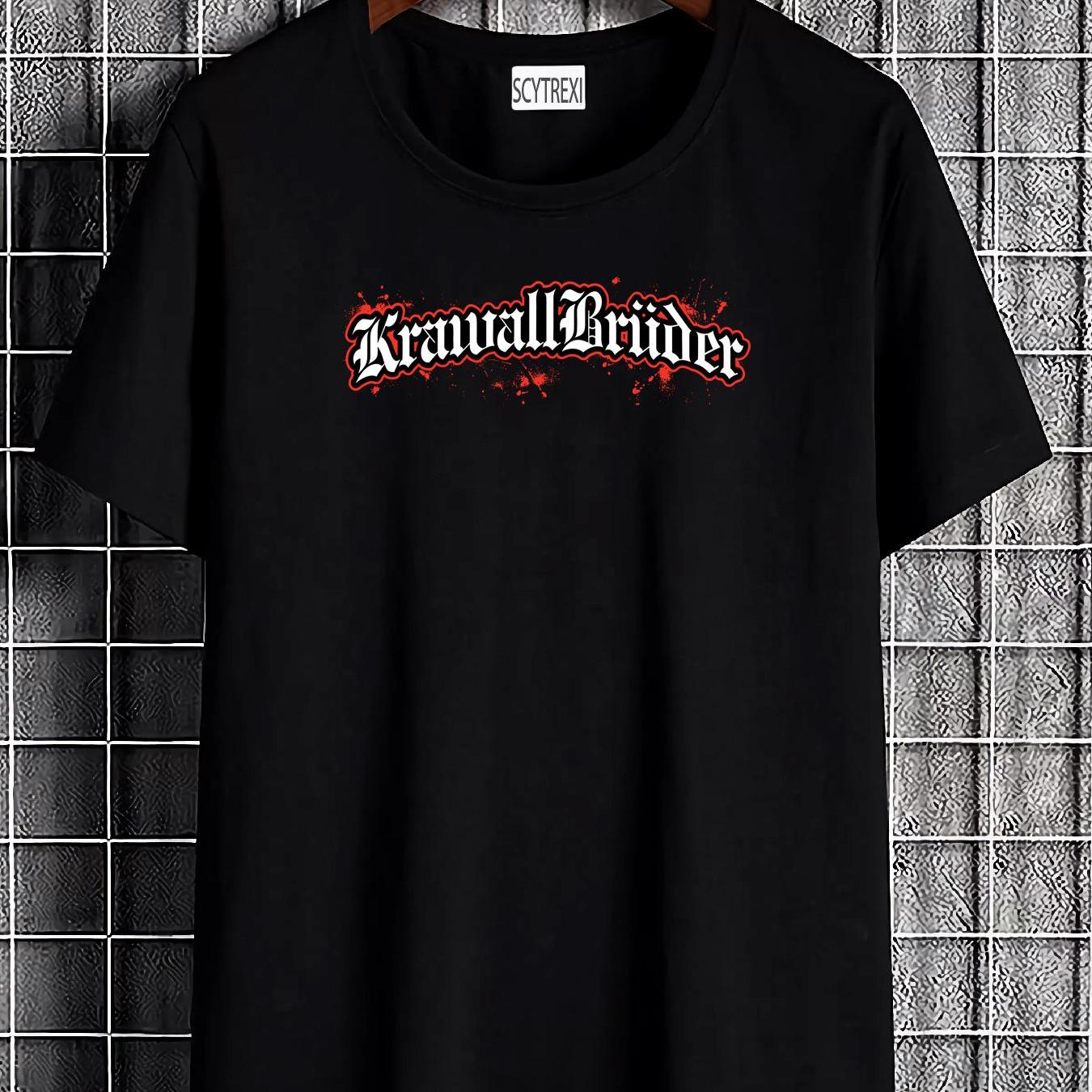 Image of T-shirt Print Band Vintage Y2k T-shirt Tee Size Xl Men's Designer Clothes Slightly Homme Top For Everyday Wear Stylish Comfortable Breathable Streetwear Unisex Stretched Soft Casual Graphic Versatile