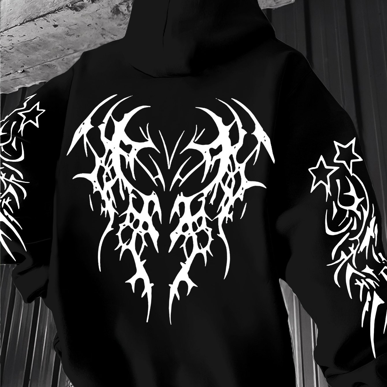 Image of A Design With Tribal Dragon Pattern Theme Fashion Hoodie Men's Hoodie High Quality Thick Premium Sweatshirt For Autumn Winter Wear For Streetwear And Casual Outfits Great Gift For Who Love Edgy Style