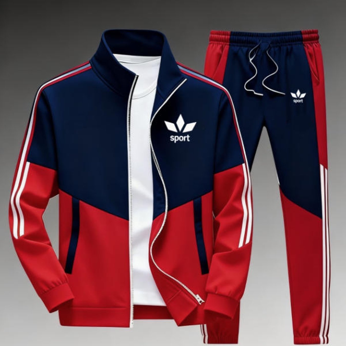 Two-piece Sports Set Color Block Striped Logo Graphic Men's Fashion Style Sportswear For Adult Men Holiday Gift Daily Wear Plus Size Men's Clothing