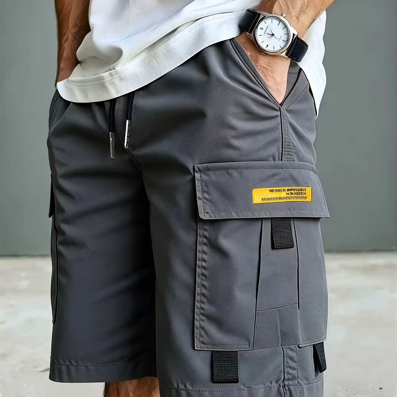 TEMU 1pc Summer & Fitness Men's Casual Outdoor Workwear Shorts, Casual Fashion Shorts, Great Gift For Boyfriend