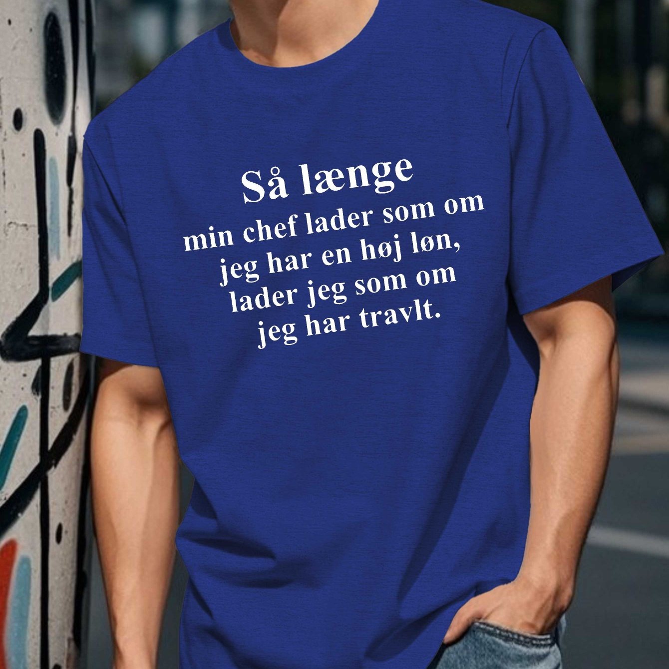 TEMU Humorous Short-sleeved Summer T-shirt For Men From Denmark