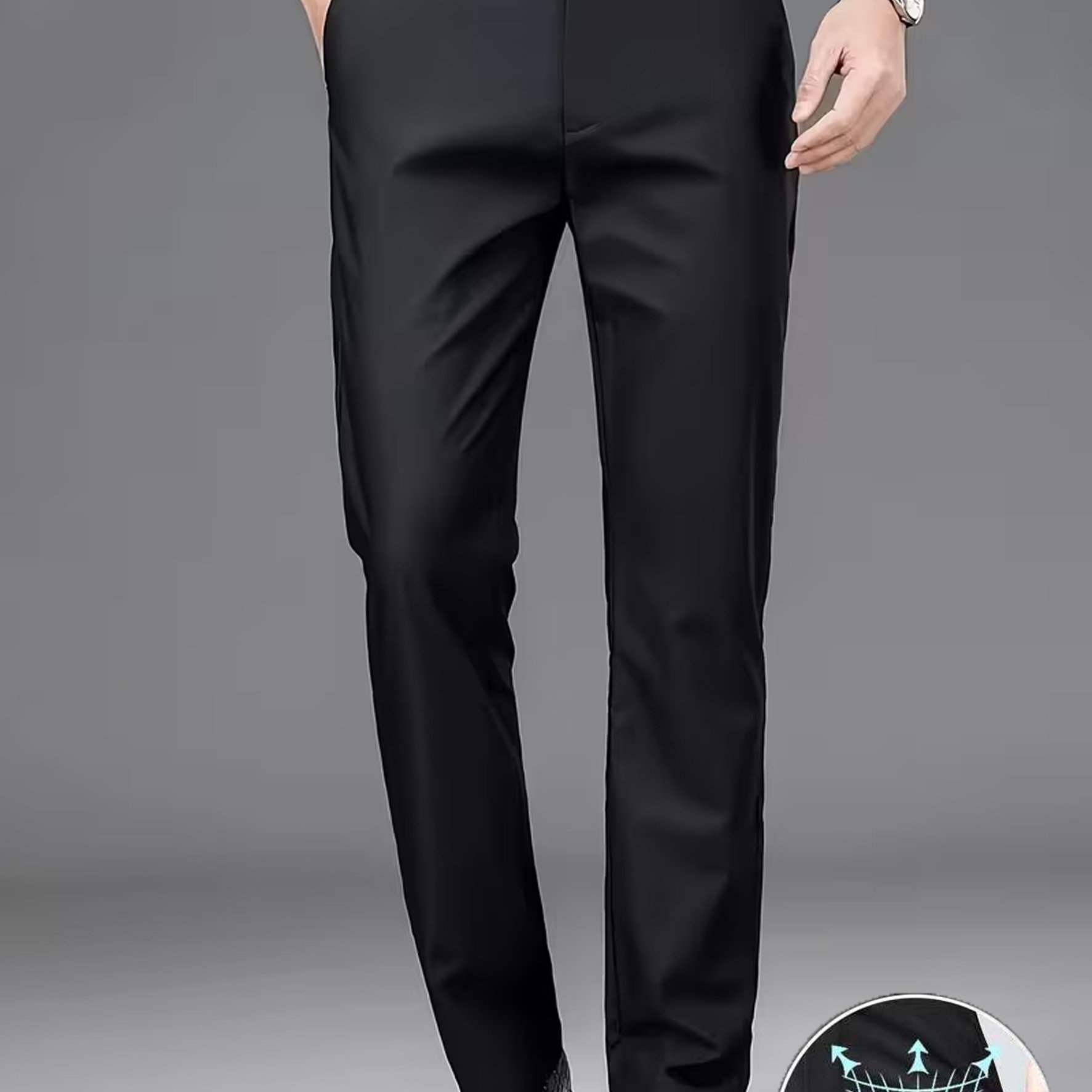 E-shop Anzughose | Stretch Slim Fit | Knitterfreie Hose | Leichter atmungsaktiver Stoff | Ganzjährig vielseitig für Partys verschiedene Anlässe, glatte
