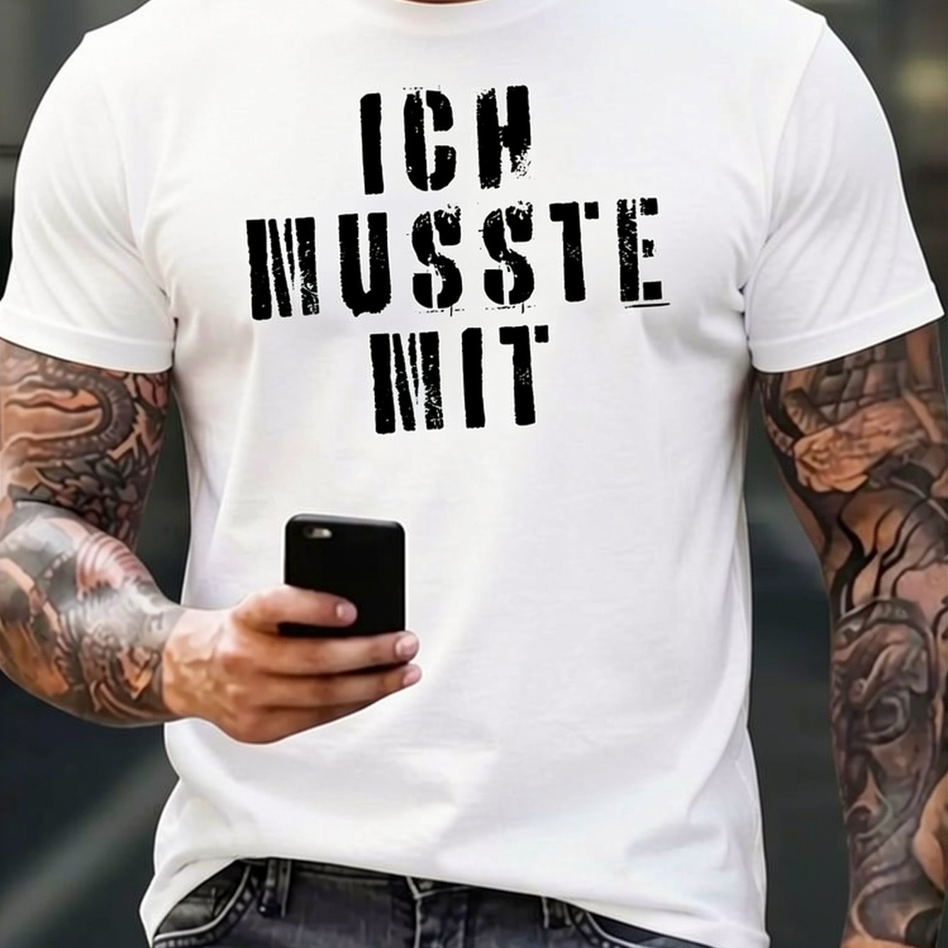 To With Crinkle Plus Size Men's T-shirt
