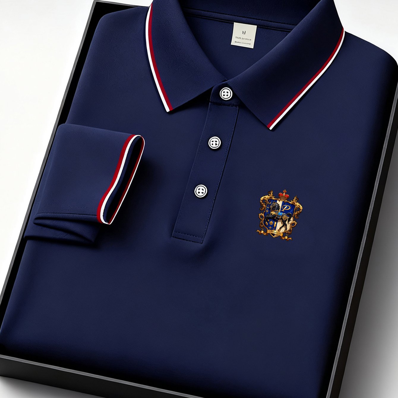 TEMU C9-863 Camiseta POLO de larga para hombre, de , con bloques de color, cómoda y versátil, corte regular, botón de moda, ropa para hombre, camisa