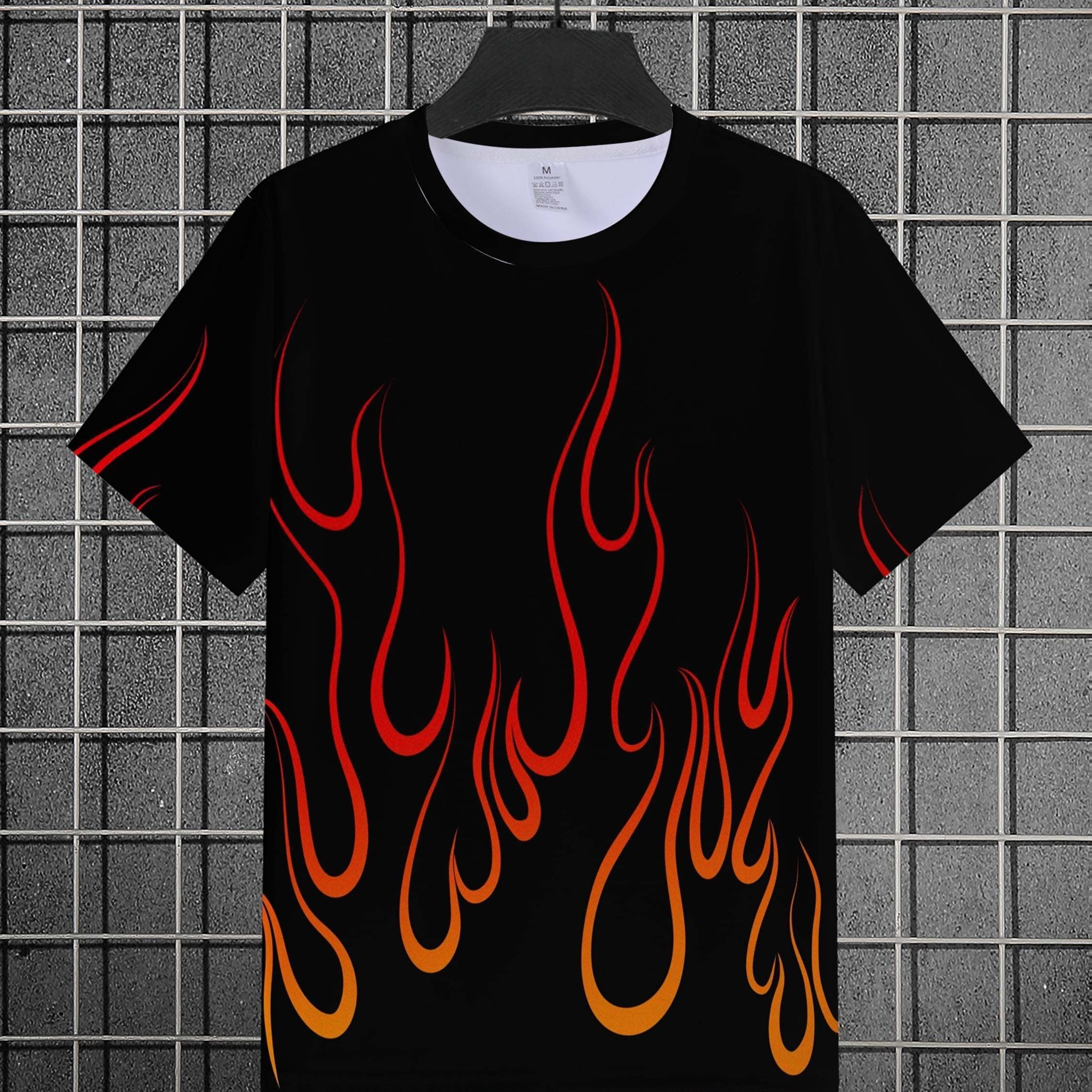 TEMU Original Fashion, Casual, 3d Men's Short Sleeve T-shirt, Round Neck