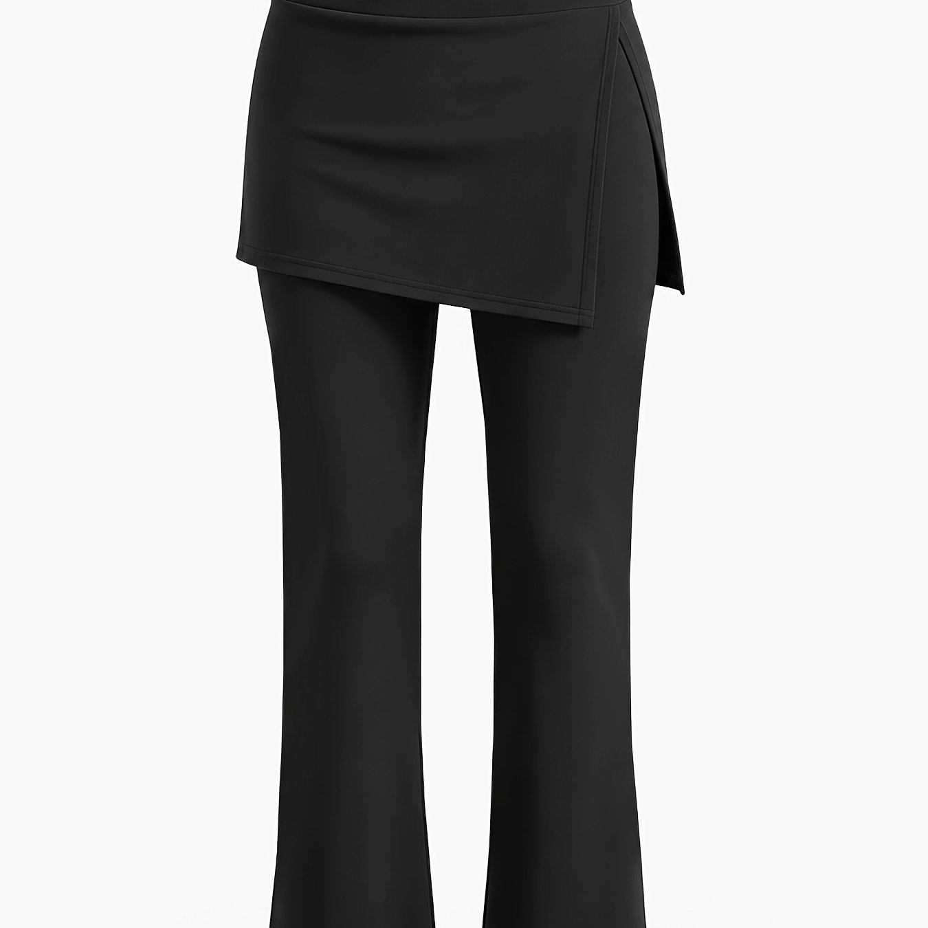 TEMU New Women's Flare-leg Pencil Skirt Pants, Fashionable And Elegant Slit Casual High-waist Pants-skirt