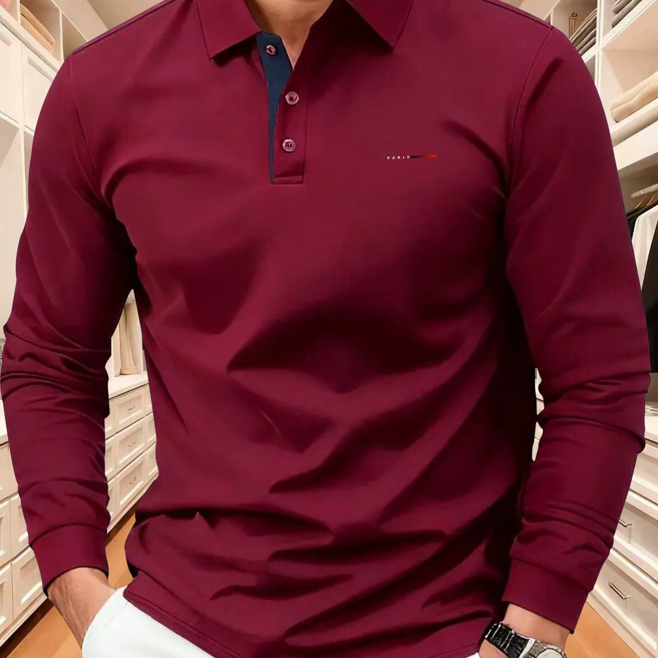 TEMU Men's High-end Letter And Pattern Print Long-sleeve Shirt, , Fashionable, And Comfortable Lapel Shirt For Sporty Casual And Light Business Wear,