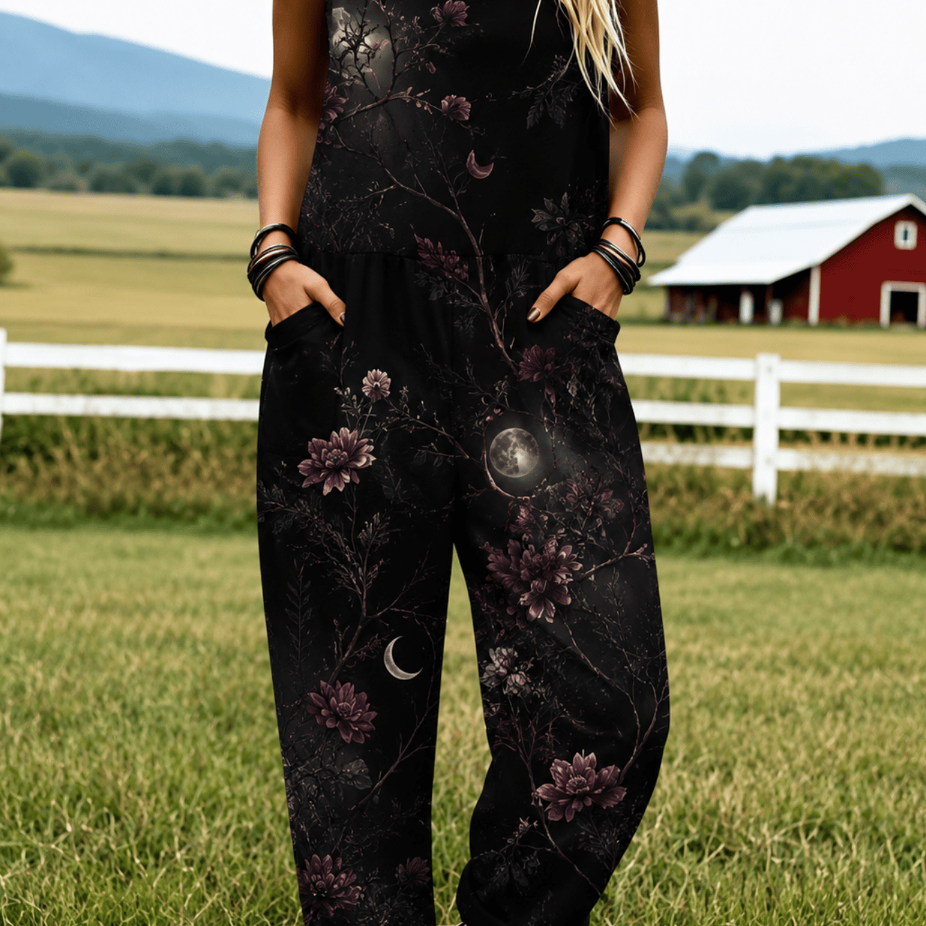 Image of Women' Size Overall Jumpsuit, Size S-2xl Night Adjustable Shoulder Straps Wide-leg Pants Summer Clothing Suitable For Daily Wear And , An Ideal Gift For