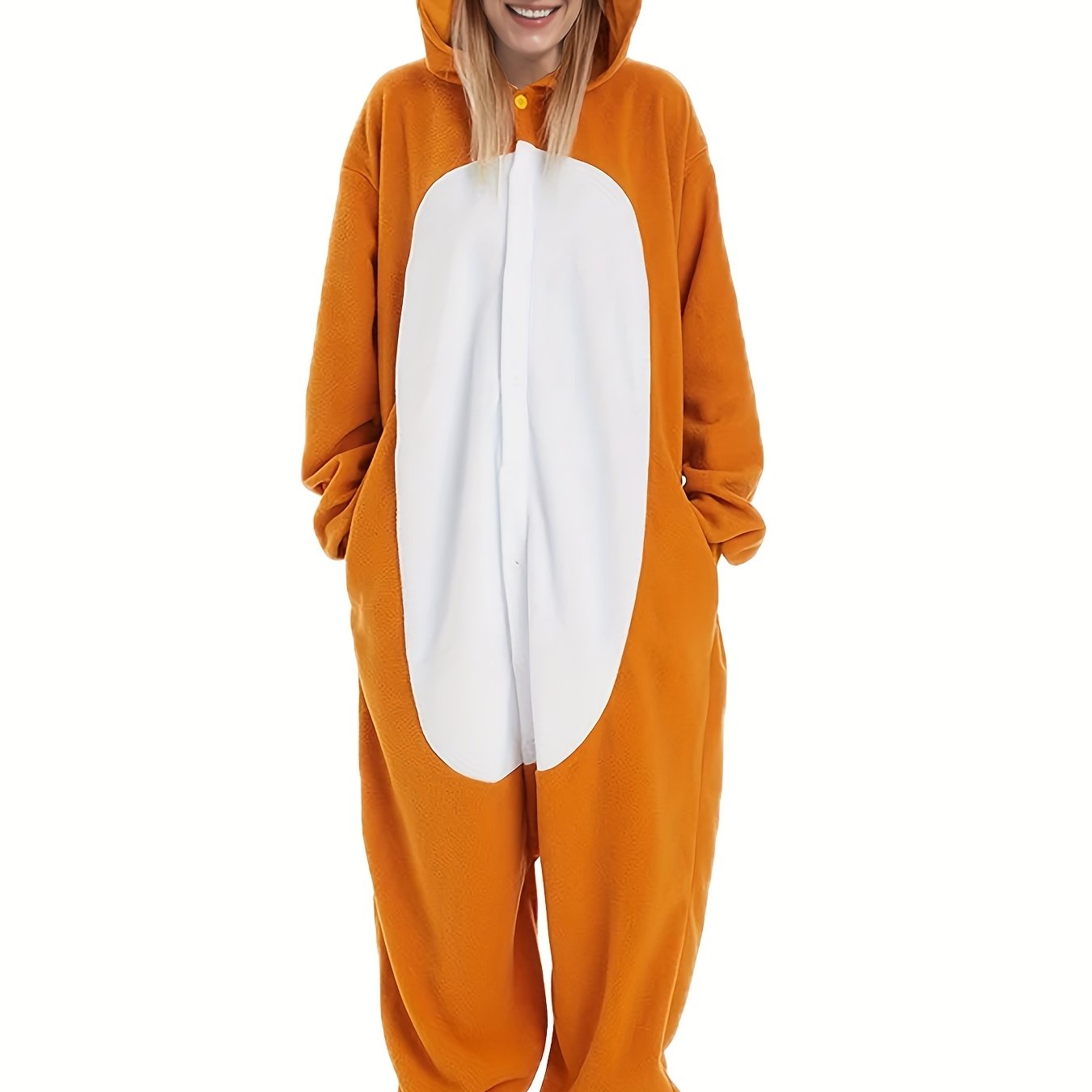 Image of Thick Halloween Party Costume Of Bear-style Animal Onesie For Men And Women, Warm And Funny Pajamas For Cosplay Anime Characters, Suitable For .