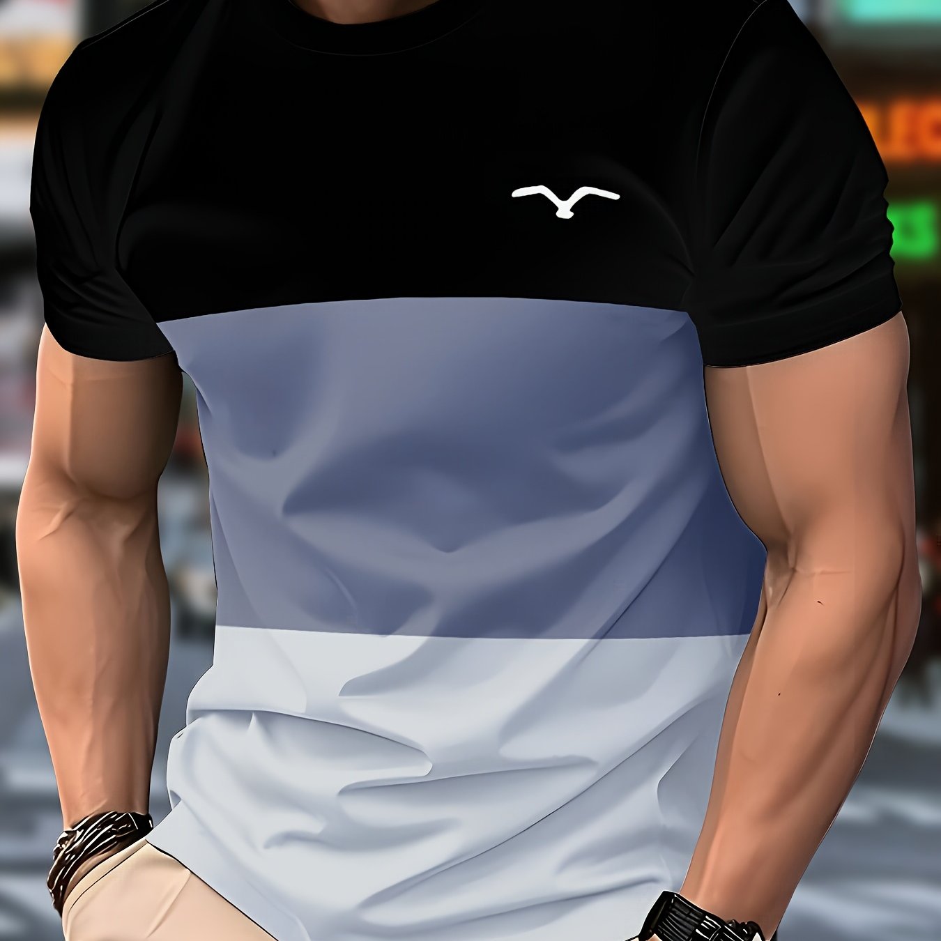 TEMU Men's Fashion Casual Print T-shirt