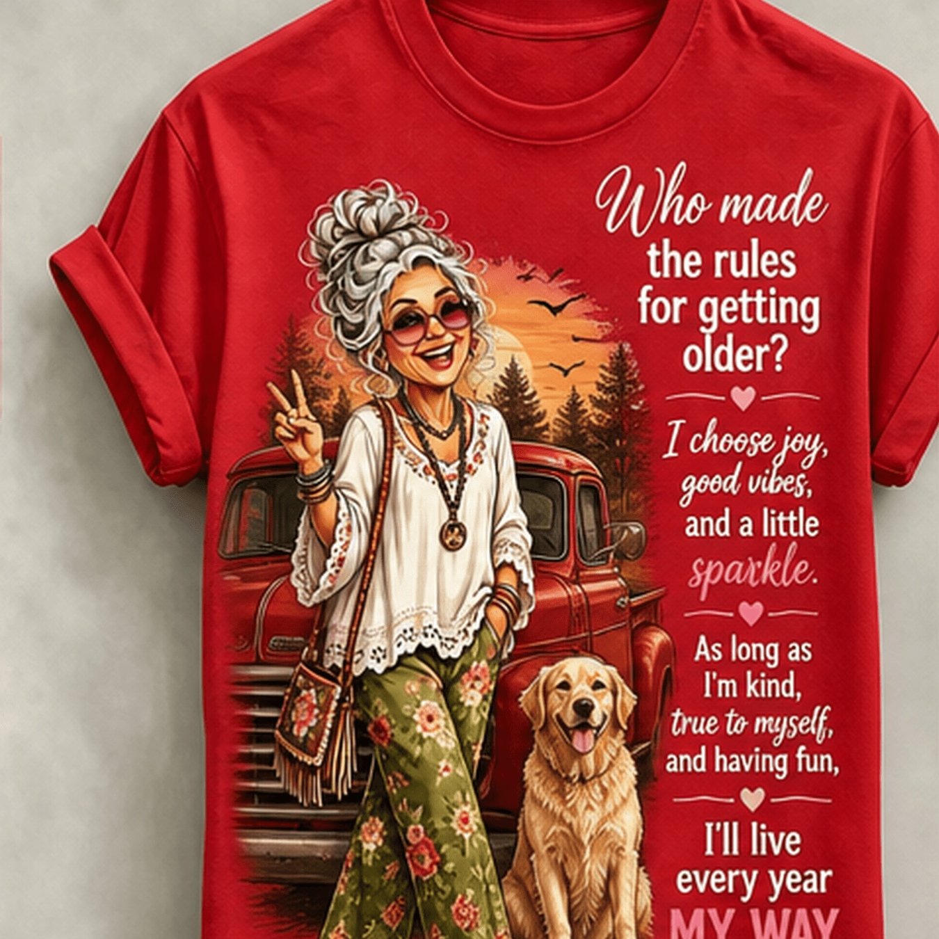 TEMU Women's T-shirt-age Is Irrelevant 's 2026 Fit Round Neck T-shirt Summer Short Sleeved Top Suitable For In With A Unique 2d Flat Print T-shirt