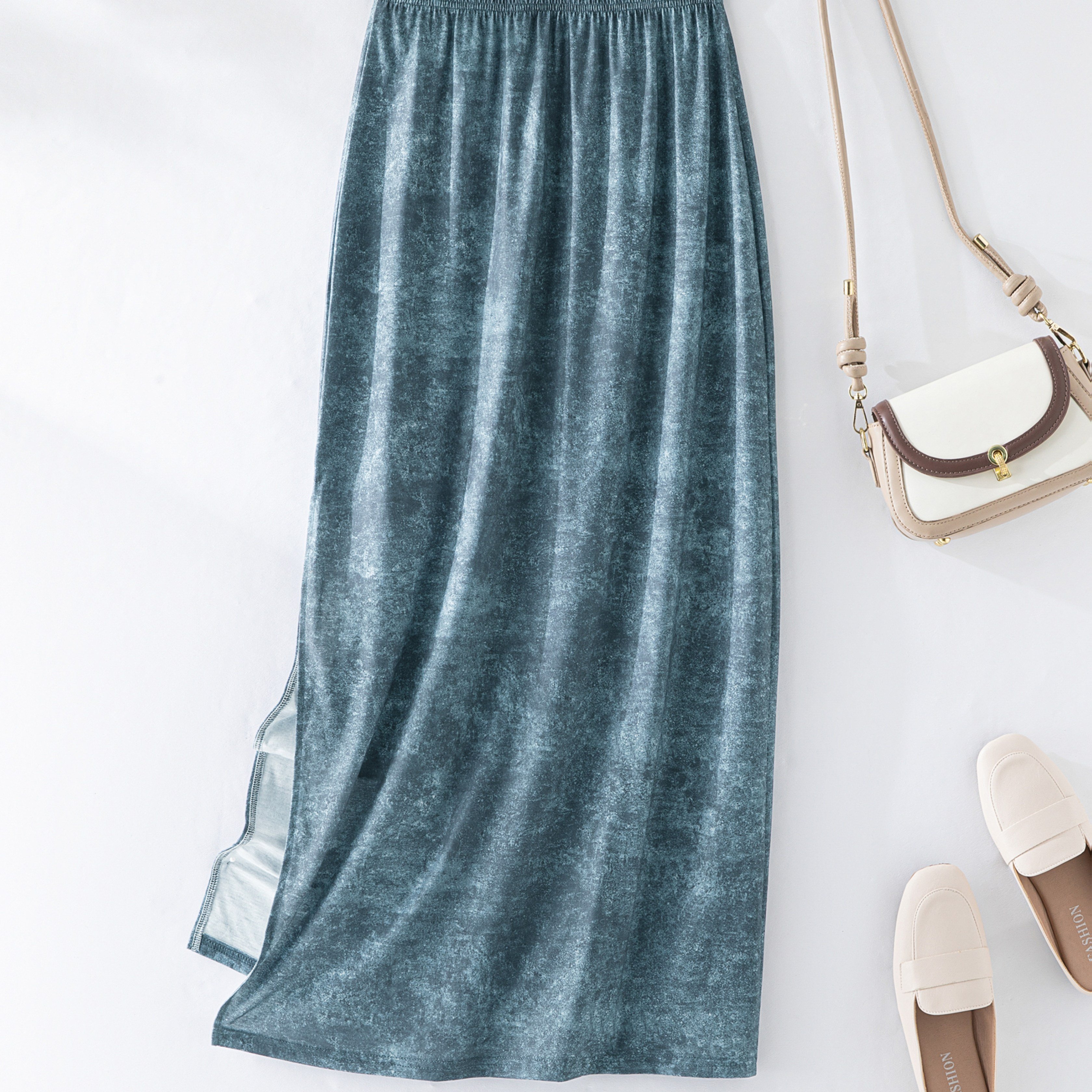 TEMU Women's Skirt, Made Of Breathable And Comfortable Fabric, A Versatile Everyday Casual Skirt