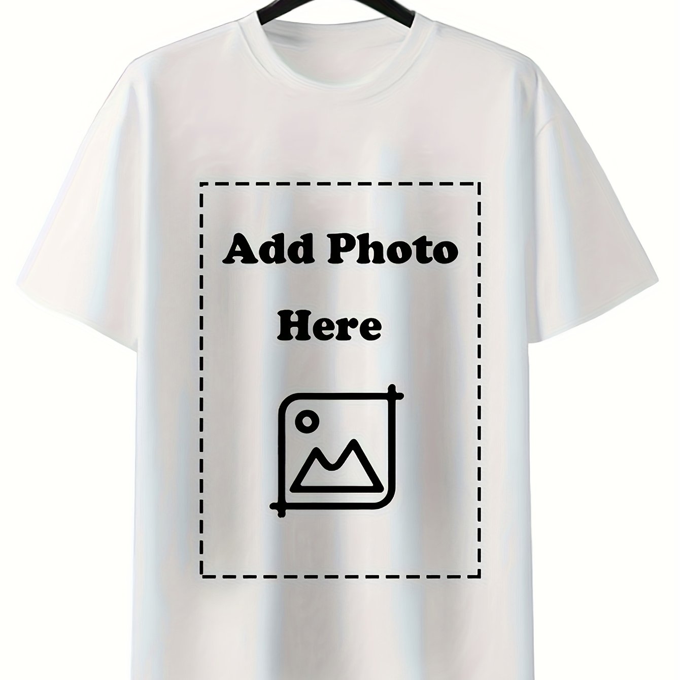 Photo T-shirt - Add Your Own Photo/text &, Soft Breathable Fabric, Round Neck Short Sleeve Tee Suitable For , Ideal Gift For Casual Wear, Events, - Customizable Shirt