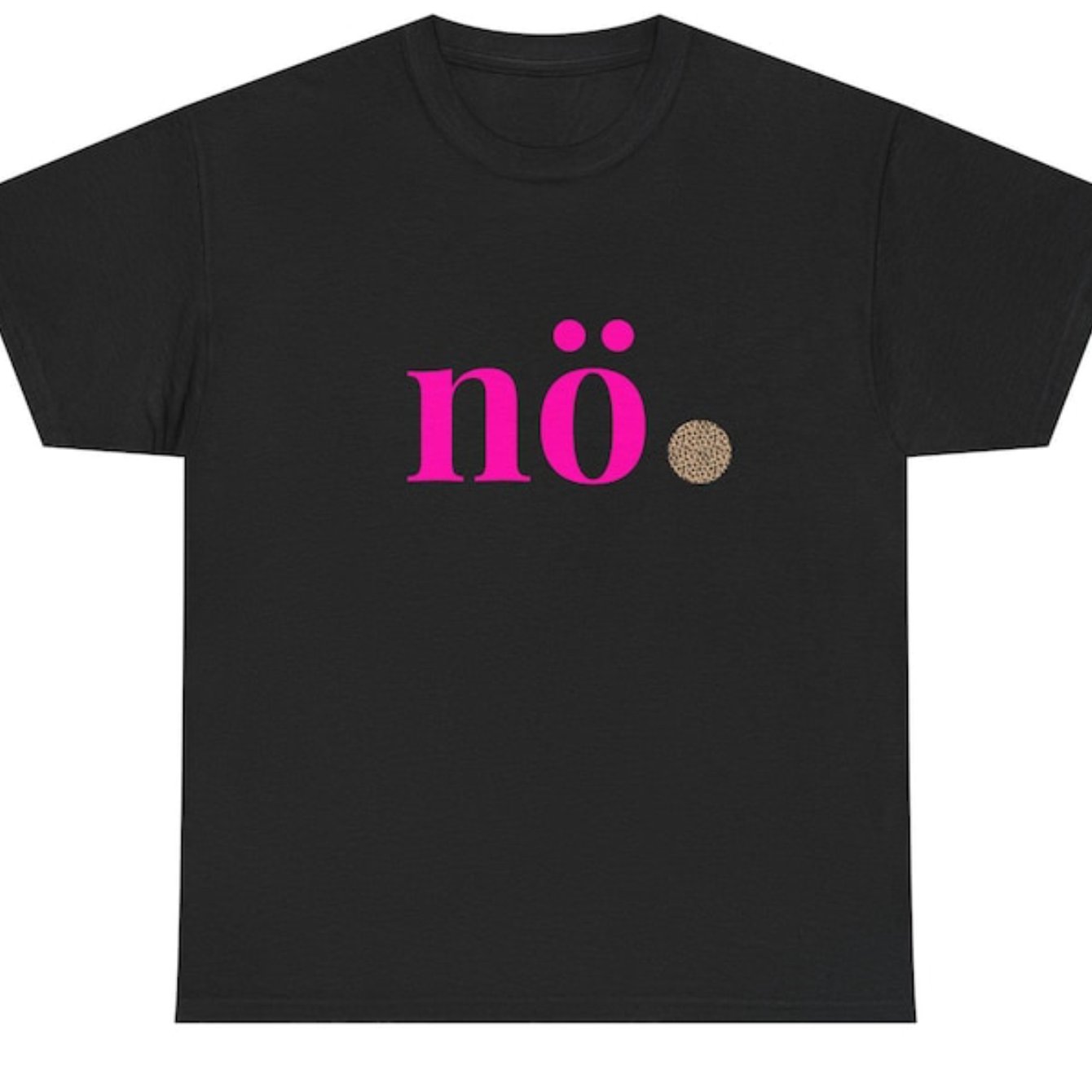 Plus Size, No T-shirt, Neon Pink Shirt Mit Dem Slogan No.